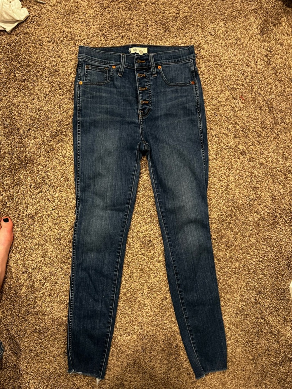 Madewell Dark Wash High-Rise Skinny Jeans